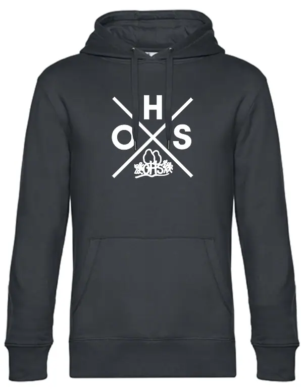 Hoodie Otto-Hahn-Schule Kreuz (Druck weiß)